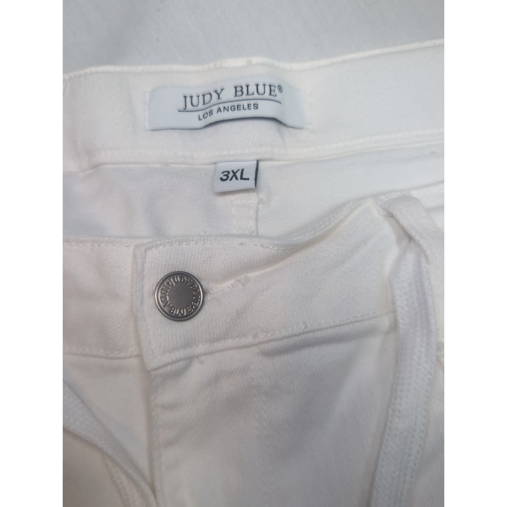 2x Judy Blue Shorts Womens 3XL Mom Denim Elastic Waist Distressed Denim - Picture 11 of 15